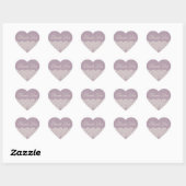 Sticker Cœur Enveloppe Mariage violet Merci (Feuille)