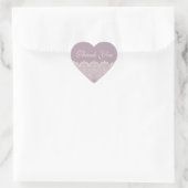 Sticker Cœur Enveloppe Mariage violet Merci (Sac)