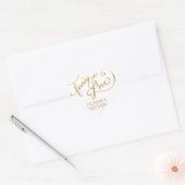 Sticker Cœur Enveloppe Sceau Script pour toujours dans Love Gol (Enveloppe)