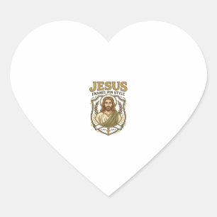 Sticker Cœur Épinglette en émail Jésus Style Épinglette en émai