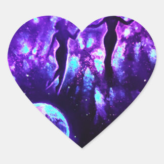 Sticker Cœur Épouses dans l'univers de l'amour