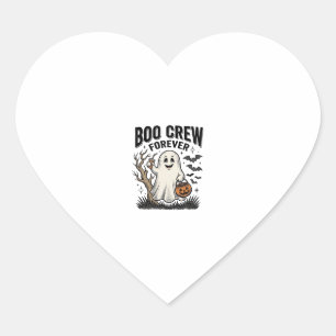 Sticker Cœur Équipage Boo pour toujours Chemise Halloween fantô