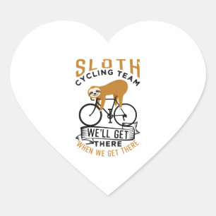 Sticker Cœur Équipe de Sloth Cycling