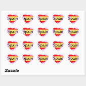 Sticker Cœur Espagne (Feuille)