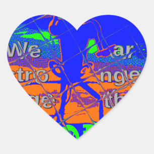 Sticker Cœur Espoir Psychedelique des États-Unis : Art de l'Uni