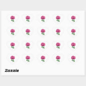 Sticker Cœur essence rose (Feuille)