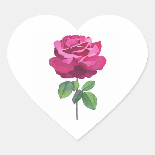 Sticker Cœur essence rose (Devant)