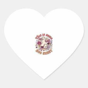 Sticker Cœur Est-ce que Some Boo Sheet Ghost Retro Flowers_1
