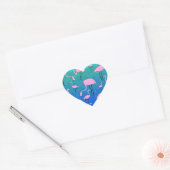 Sticker Cœur ÉtanFlamant rose (Enveloppe)