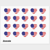 Sticker Cœur État du pavillon des États-Unis (Feuille)