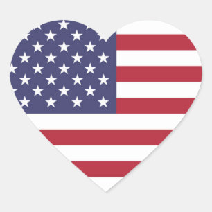 Sticker Cœur États-Unis États-Unis États-Unis Indicateur Coe