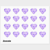 Sticker Cœur Étoiles et Fleur De Lis (Feuille)