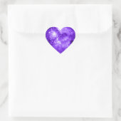 Sticker Cœur Étoiles violettes (Sac)
