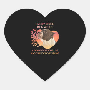 Sticker Cœur Every Once In A While A Dog Enters