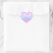 Sticker Cœur Évolution des vagues striées : (Sac)