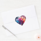 Sticker Cœur Explosions chaotiques (Enveloppe)