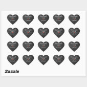 Sticker Cœur Fabriqué maison avec amour nom de script de tablea (Feuille)