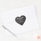 Sticker Cœur Fabriqué maison avec amour nom de script de tablea (Enveloppe)
