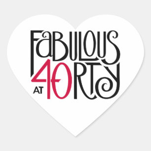 Sticker Cœur Fabuleux à 40 rouges