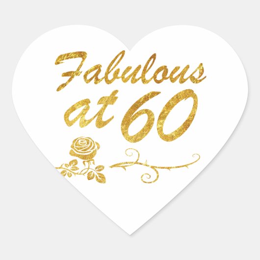 Sticker Cœur Fabuleux à 60 ans (Devant)