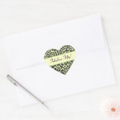 Sticker Cœur Fabuleux Cinquante Green Leopard Anniversaire (Enveloppe)