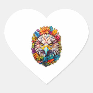 Sticker Cœur Face d'aigle