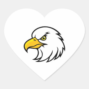 Sticker Cœur Face d'aigle