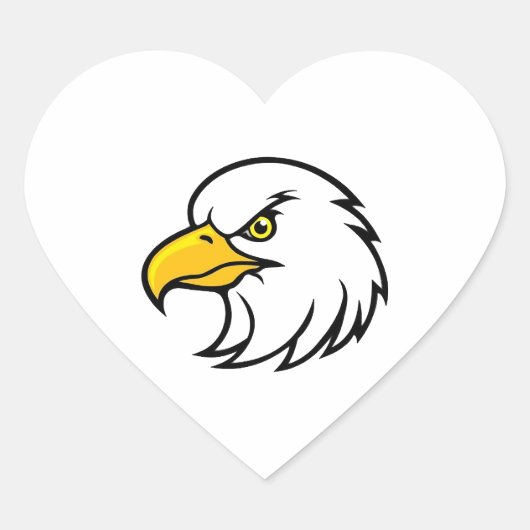 Sticker Cœur Face d'aigle (Devant)