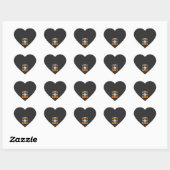 Sticker Cœur Facilement Distrait Par Les Chiens (Feuille)