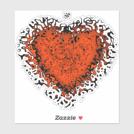 Sticker Coeur factice v1 (Feuille)