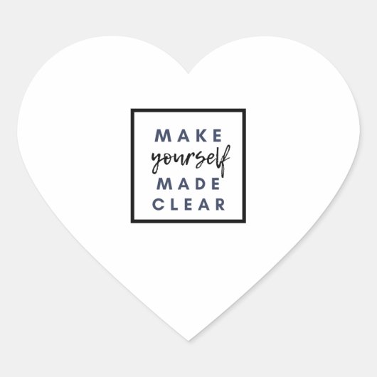 Sticker Cœur faire clairement savoir (Devant)