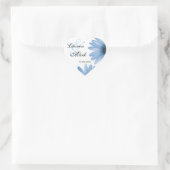 Sticker Cœur Faire-part Bleu Daisy (Sac)
