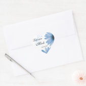 Sticker Cœur Faire-part Bleu Daisy (Enveloppe)