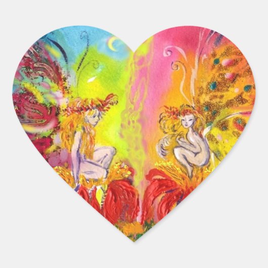 Sticker Cœur FAIRES DU JOUR, Imaginaire (Devant)