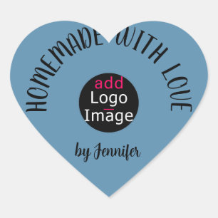 Sticker Cœur Fait À La Maison Avec Amour Élégant Personnalisé D