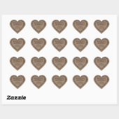 Sticker Cœur Fait Maison Rustique avec Amour de Votre Cuisine K (Feuille)