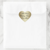 Sticker Cœur Faites votre propre Gold Wedding Favoriser (Sac)