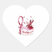 Sticker Cœur Faith Hope Love Meningitis Sensibilisation Dragonf (Devant)