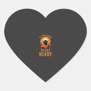 Sticker Cœur Fantôme d'Halloween pour la saison pour faire peur