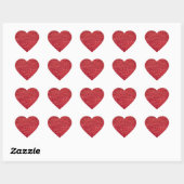 Sticker Cœur Faux rouge alligator cuir (Feuille)