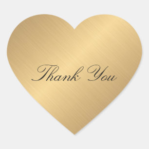 Sticker Cœur Favoriser le Merci de dentelle de coeur doré