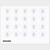 Sticker Cœur Féminine Céleste de Rêve  (Feuille)