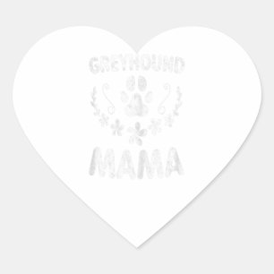 Sticker Cœur Femme Greyhound Mama Chemise Italienne Greyhound M
