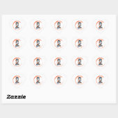Sticker Cœur femme rêveuse (Feuille)
