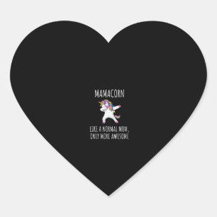 Sticker Cœur Femmes Mamacorn Comme une maman seulement Incroyab