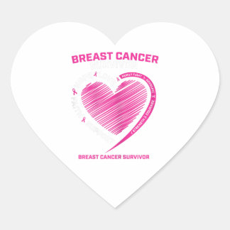Sticker Cœur Femmes Pink Cancer du sein Survivant Cadeaux Femme