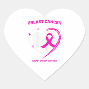 Sticker Cœur Femmes Pink Cancer du sein Survivant Cadeaux Femme