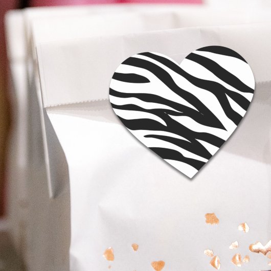 Sticker Cœur Fête d'anniversaire chic safari avec impression zè