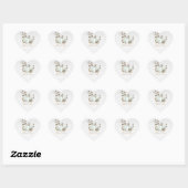 Sticker Cœur Fête de conte de fées citrouille blanche dorée de (Feuille)