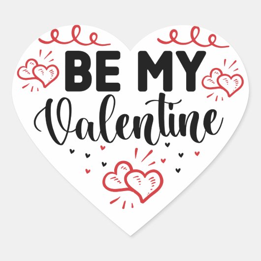 Sticker Cœur Fête de la Saint-Valentin (Devant)